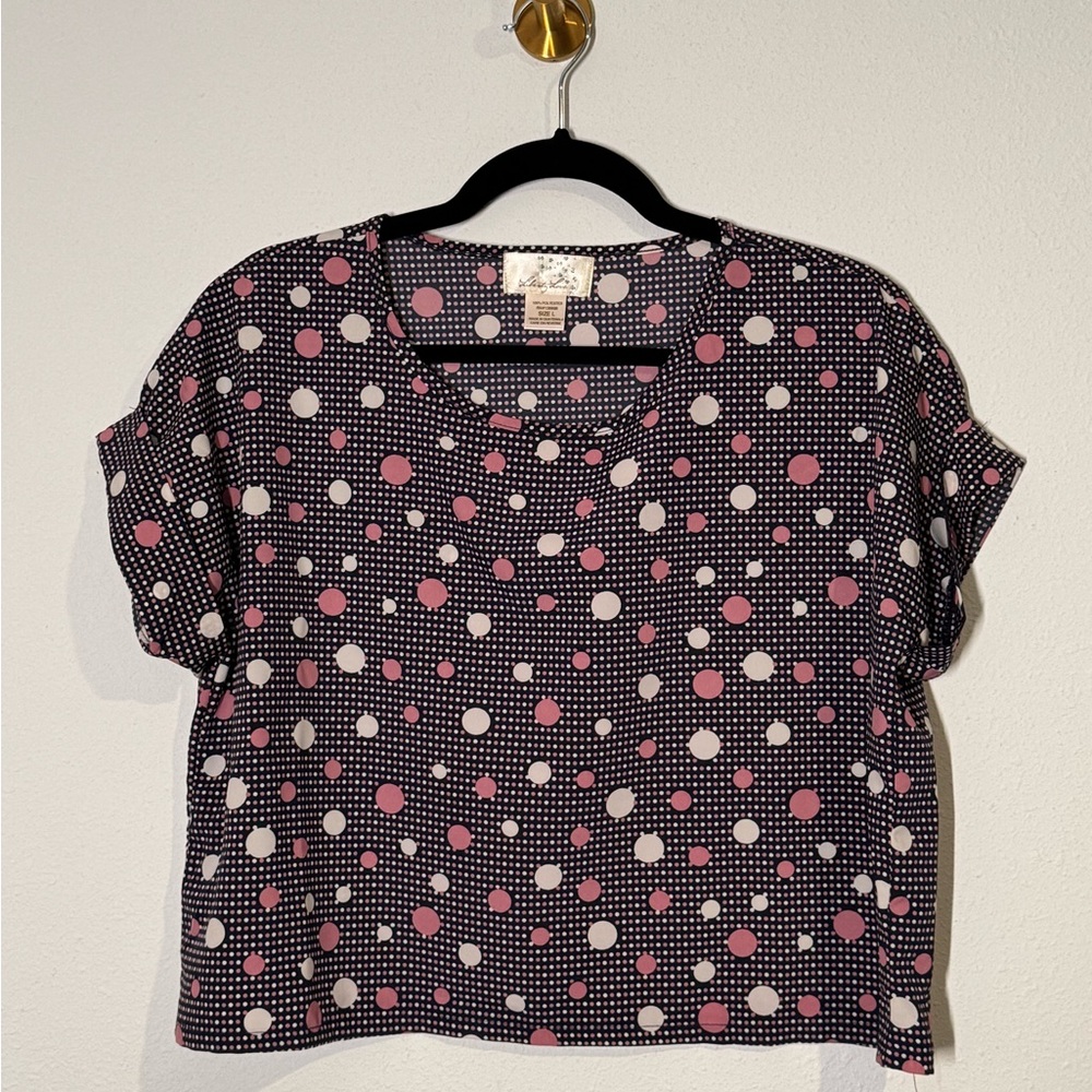 Liberty Love Boxy Crop Polka Dot Top
